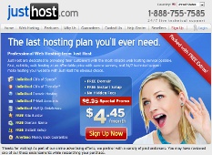 Get to JustHost web hosting